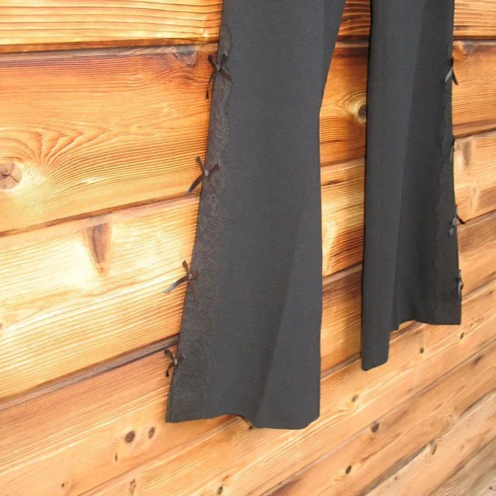 Escada High Rise Crepe Wool Flare Leg Pants - Picture 8 of 11